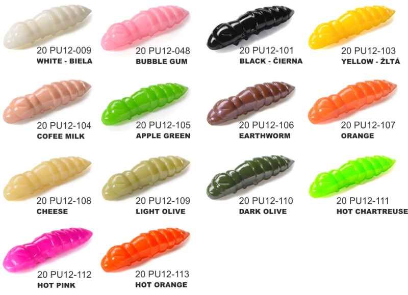 Dipované umělé nástrahy Pupa 30mm / 10ks Yellow