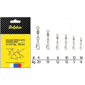 Obratlík - Rolling Swivel With Hooked Snap B-03