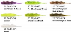 Dipované umělé nástrahy Tanta 3,5-9cm 5ks Chartreuse / Black