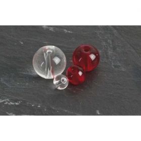 PFS průhledné korálky - Round Glass Beads  Velikost 6 mm, 20ks/bal