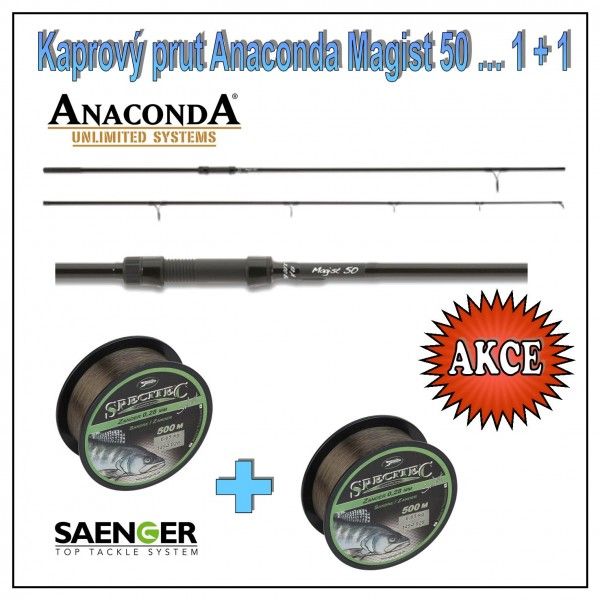 Kaprový prut Anaconda Magist 50 … 1 + 1 Saenger