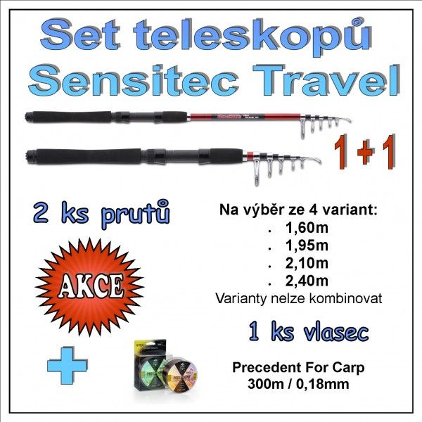 Set teleskopů Sensitec Travel 1 + 1 Varianta 1,95m Saenger