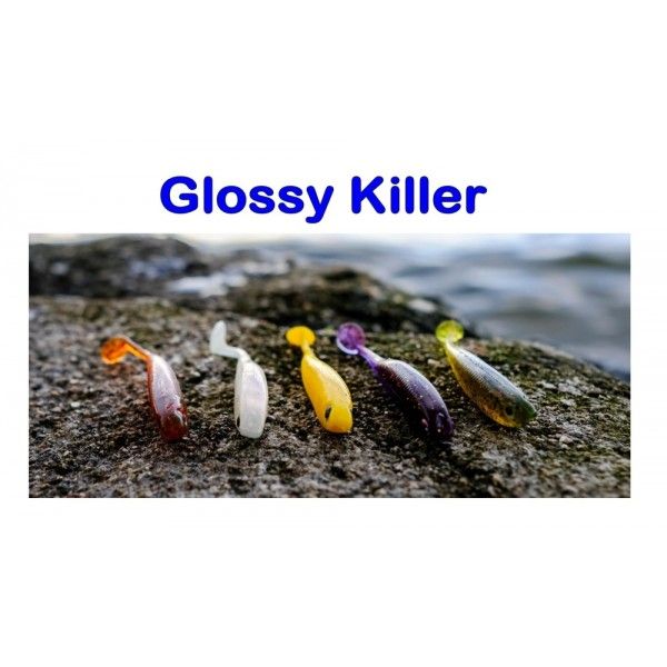 Glossy Killer, 75mm, 3,0g Varianta: Motor oil Sharpfishes