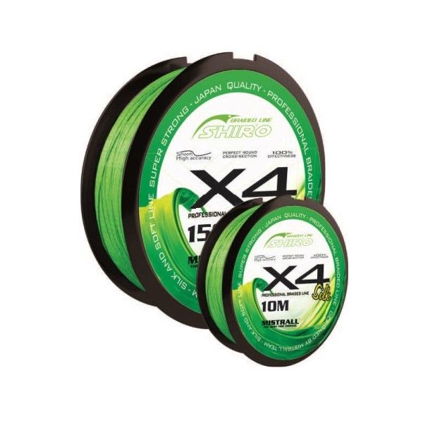 Mistrall šňůra Shiro Braided Line X4 0,10mm 150m zelená
