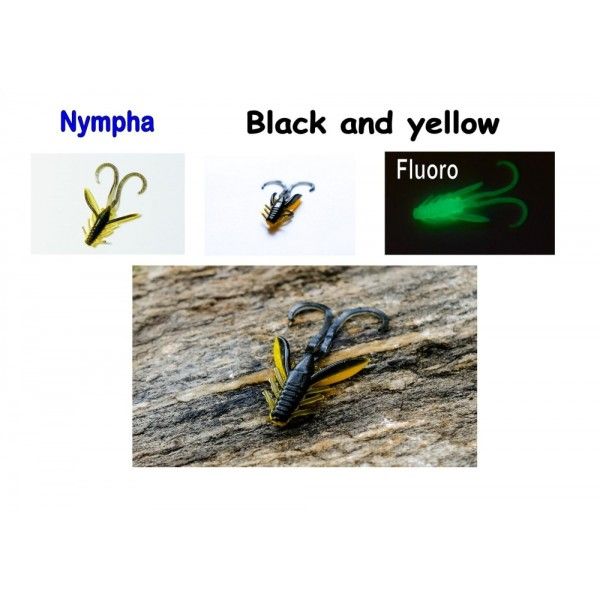 Nympha, 40 mm, 0,9 g Varianta: Brownish with black glitter Sharpfishes
