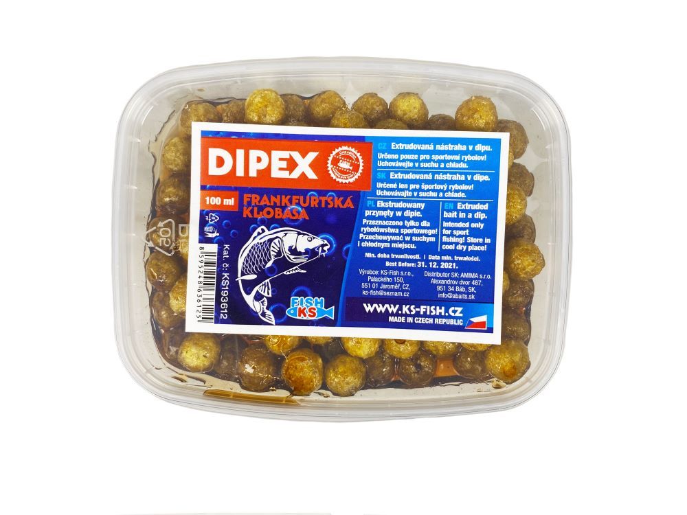 KS Fish Dipex 100 ml, frankfurtská klobása KS-fish