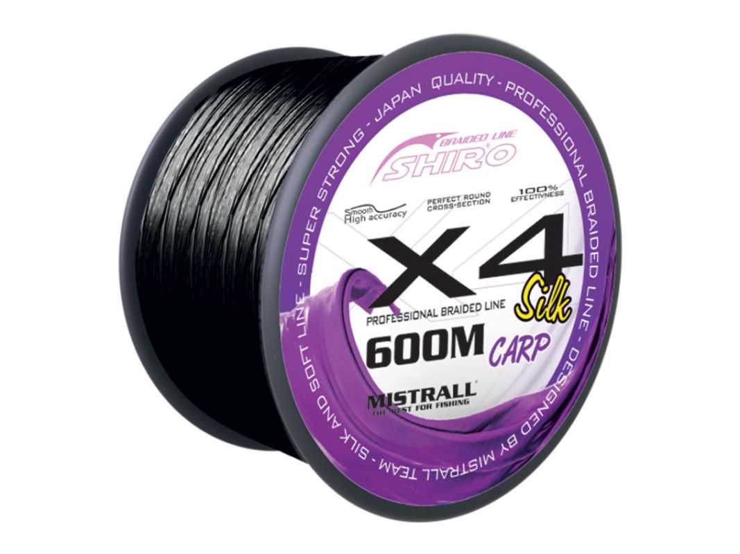 Mistrall šňůra X4 Black carp 0,32mm 600m