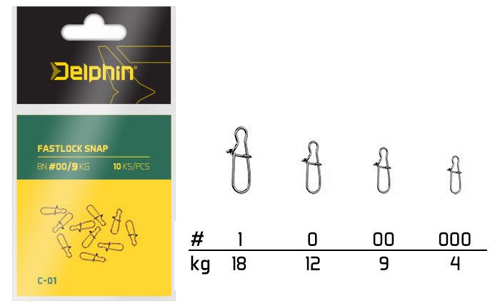 Fastlock Snap C-01/10ks DELPHIN