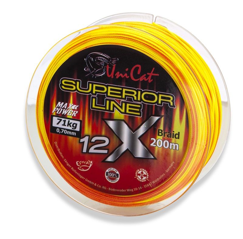 Uni Cat šňůra 12 X Superior Line 0,37mm, 200m, 36 kg Saenger